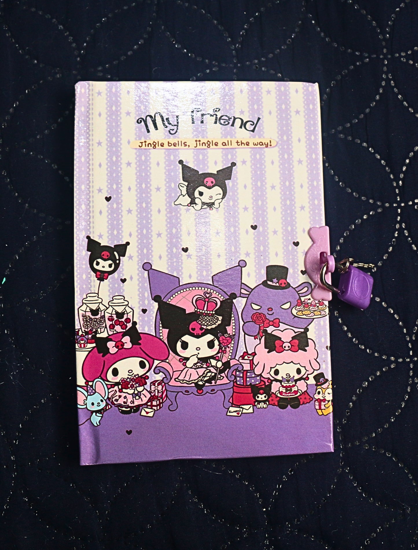 Kuromi lock diary beautiful and trendy