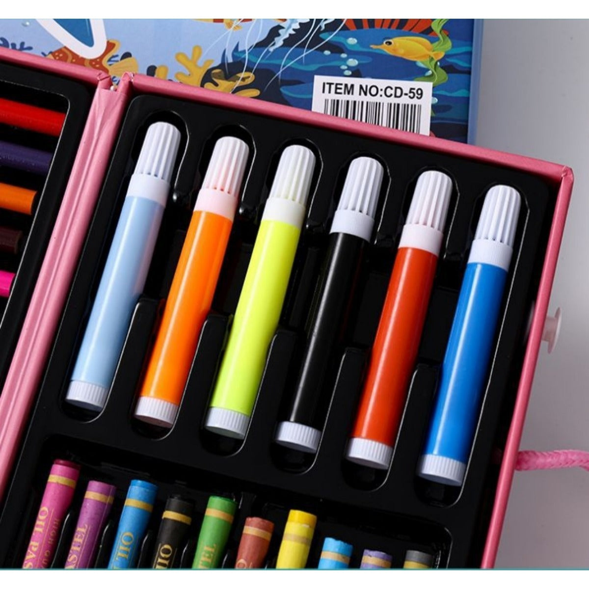 59 pieces Kids Colouring Set Art Set Carrying Box