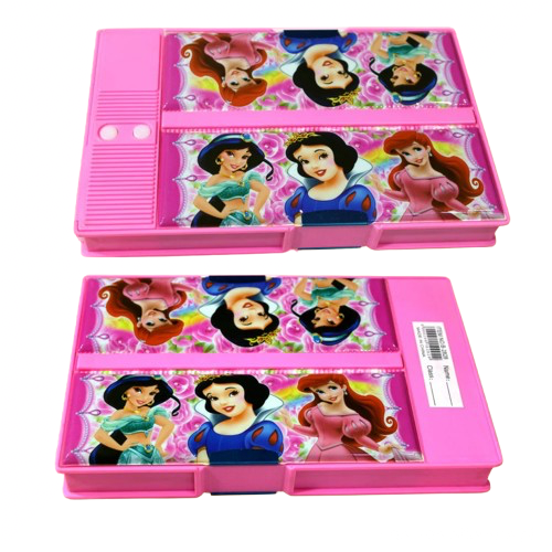 Beautiful Disney Character Multi Function 4 Large Size Compartment Geometry Box
