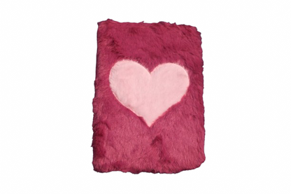Beautiful and trendy furry diary heart shape