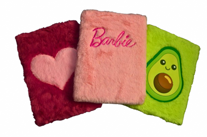 Beautiful and trendy furry diary heart shape