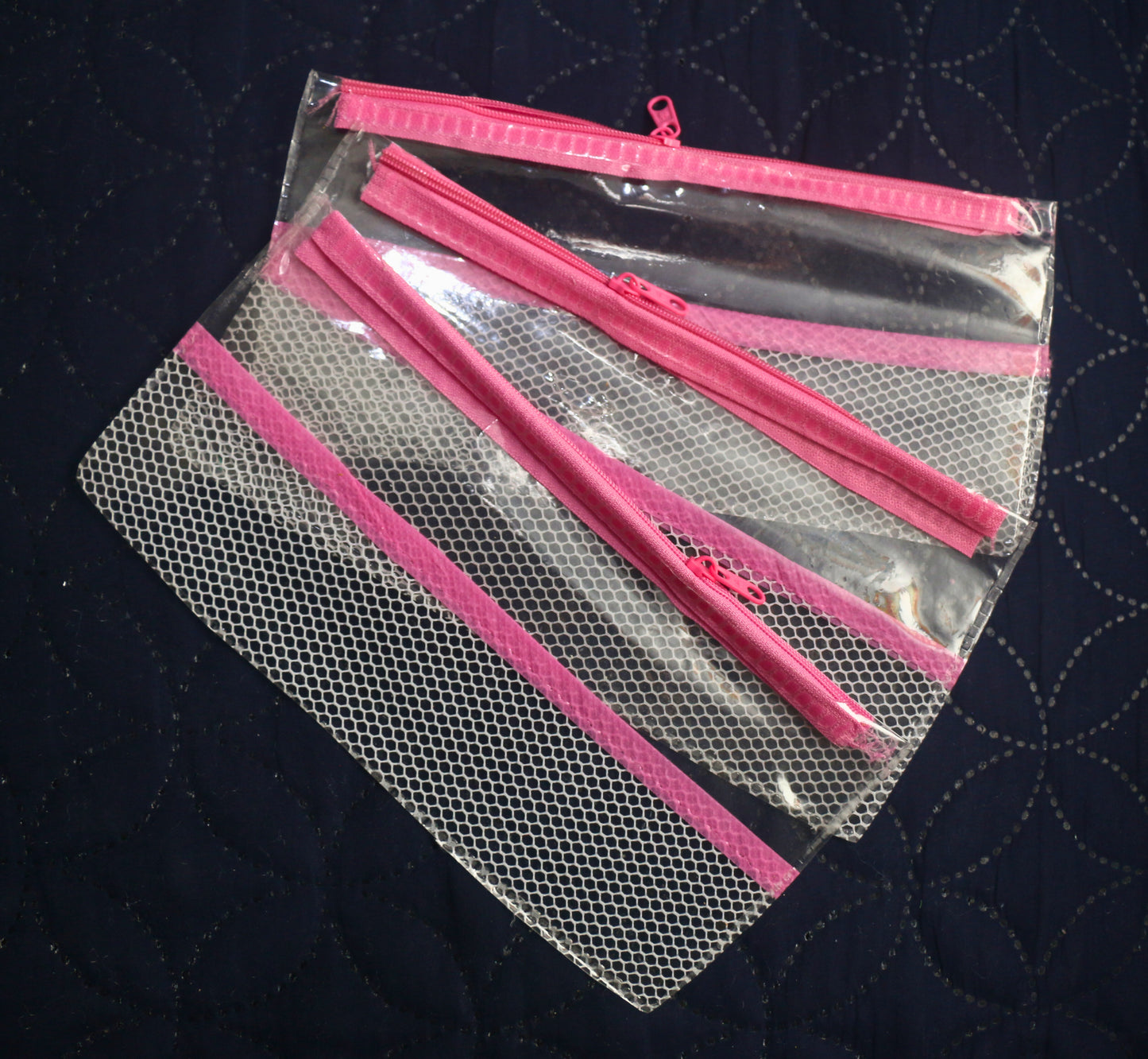 Vibrant colour stationary pouches pack of 3