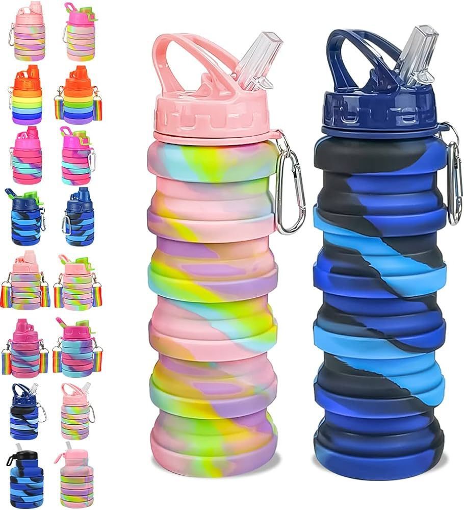 New Portable 500ml Foldable Silicone water bottle (mix/ random colour)