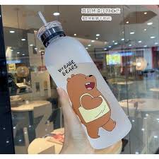 Plastic Water Bottle With Straw 1000ml