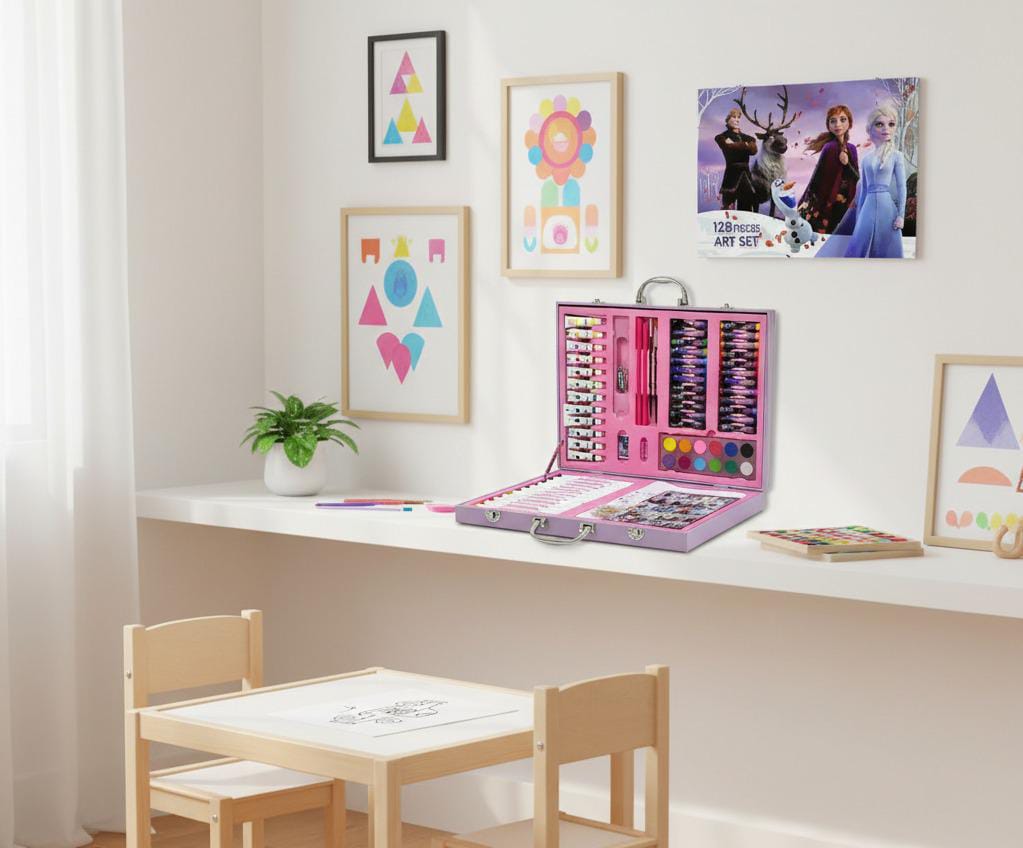 128 Pcs Kids Premium Drawing Art Colours Set Random Colours