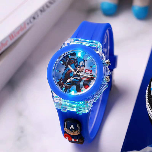 Avengers Led Light Kids Watches With Cute Box